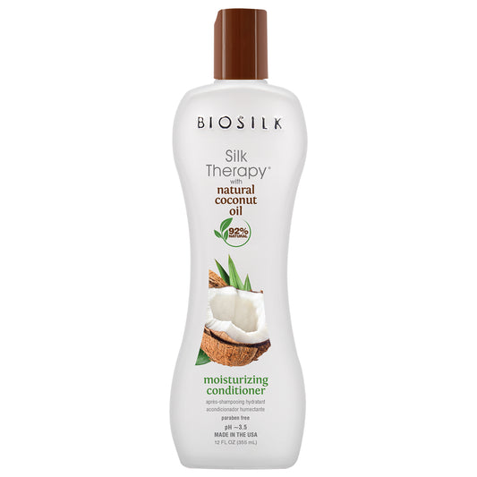 BIOSILK SILK THERAPY COCONUT OIL MOISTURIZING CONDITIONER 355 ML