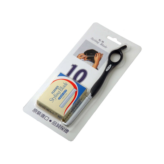 FEATHER RAZOR WITH 10 BLADES