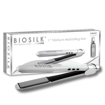 BIOSILK 1" TITANIUM HAIRSTYLING IRON KIT (25MM)