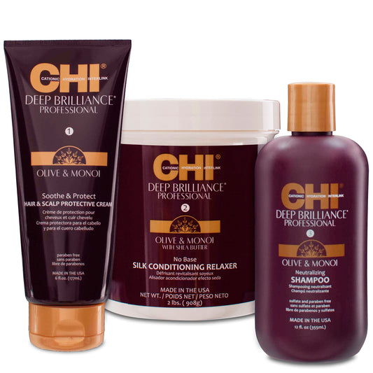 CHI DEEP BRILLIANCE SILK CONDITIONING RELAXER SALON INTRO KIT