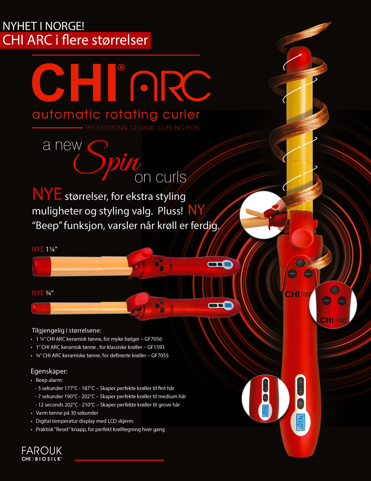 CHI ARC - AUTOMATIC ROTATING CURLER - 3/4" - 19MM