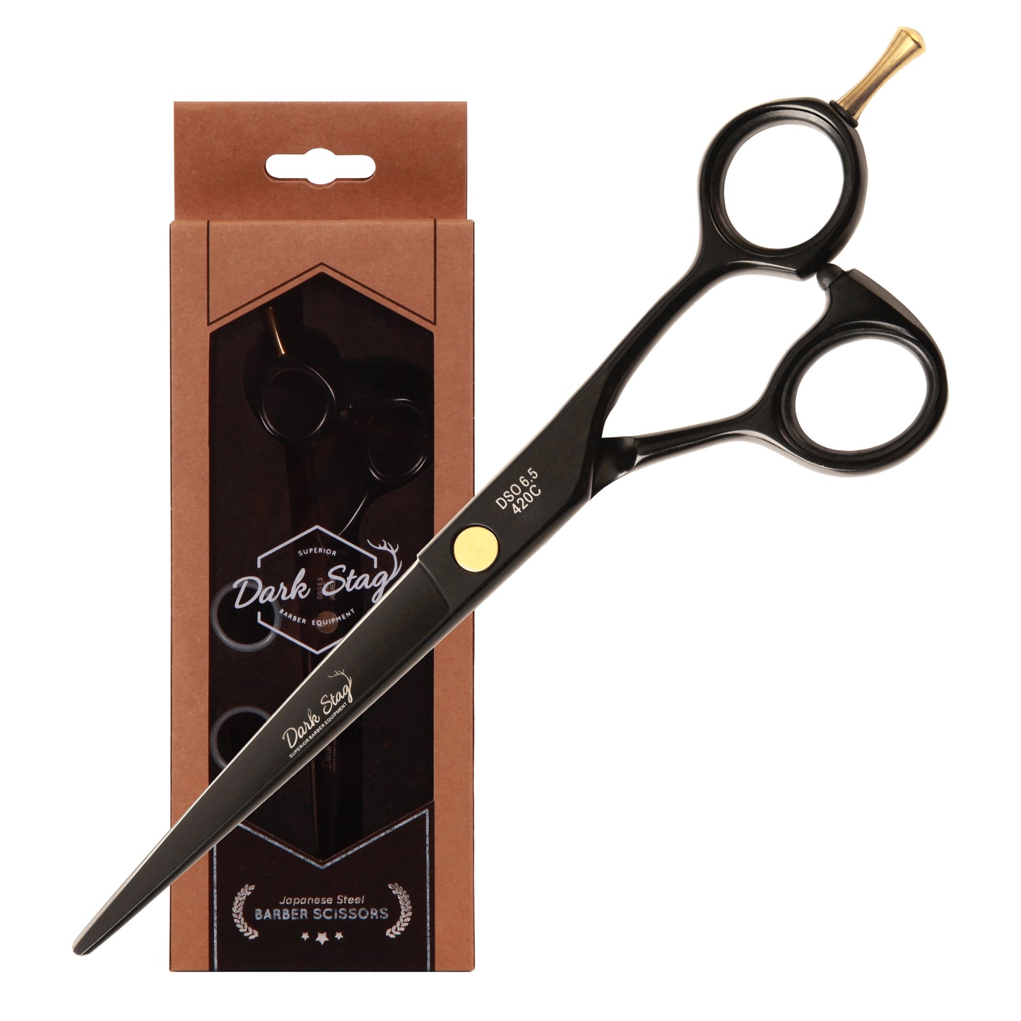 DARK STAG OFFSET BLACK SCISSORS 6.5" & 7"