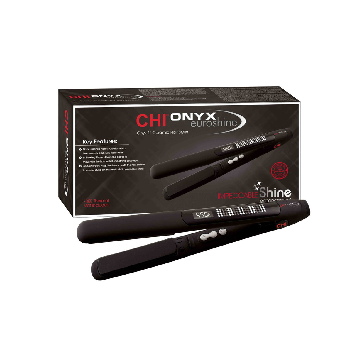 CHI ONYX EUROSHINE HAIR STYLER - 1"