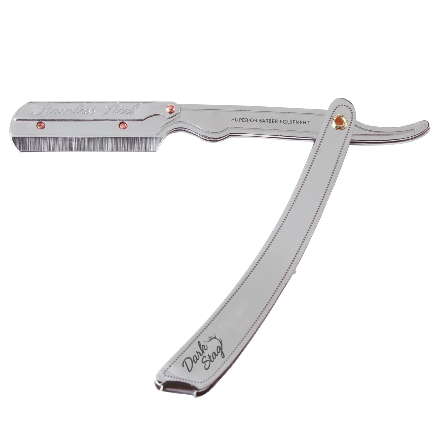 DARK STAG STRAIGHT RAZOR PREMIUM STEEL HANDLE